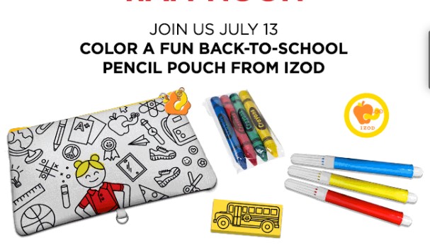 JCPenney - Free Izod Pencil Pouch