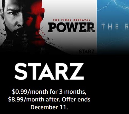 3 Months of STARZ for ONLY $0.99