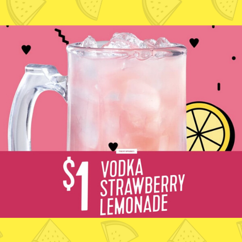 Applebee's $1 Vodka Strawberry Lemonade