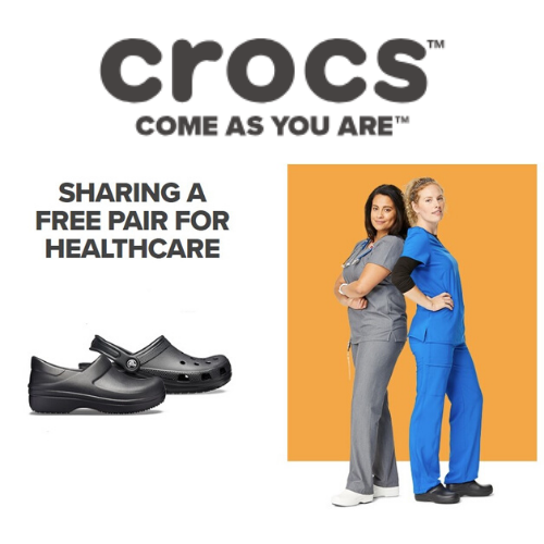 crocs sharing a free pair for healthcare