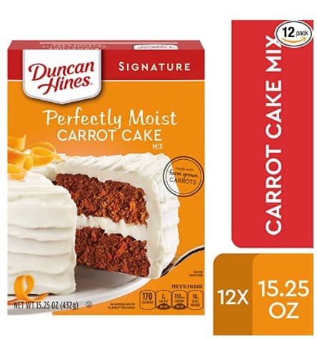 Duncan Hines Signature Perfectly Moist Carrot Cake Mix, 12 Boxes $16.47 ...