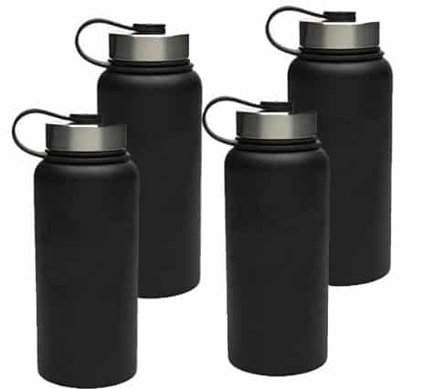 4 PACK of Large 18oz Double Walled Stainless Steel Vacuum Insulated Wide Mouth Bottles $15.96 (Reg $120)