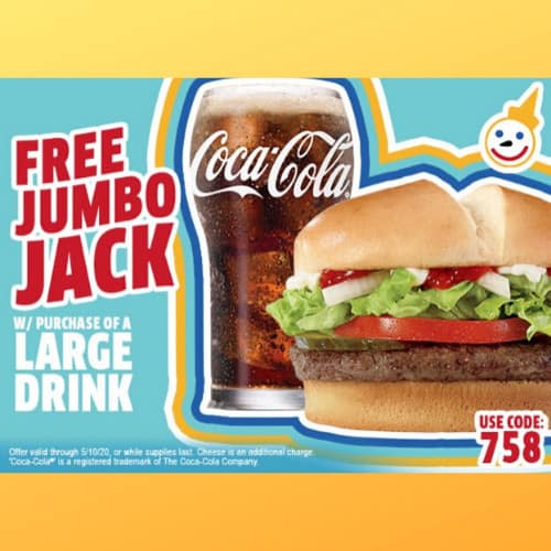 FREE Jumbo Jack at Jack-In-The-Box