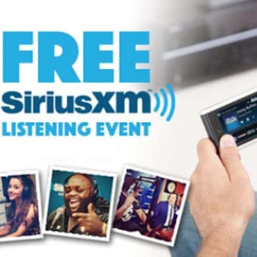 FREE SiriusXM Listening Event