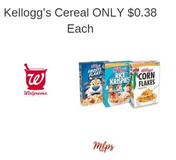 Walgreens: Kellogg’s Cereal ONLY $0.38 Each