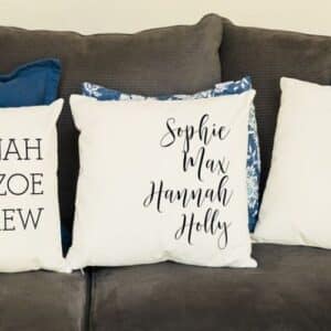 Jane: Personalized Throw Pillow Cover ONLY $9.99 (Reg. $25)