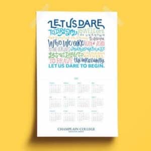 FREE 2021 Calendar from Champlain College