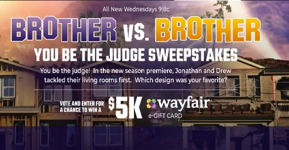 Win A $5,000 Wayfair Gift Card From HGTV | MyFreeProductSamples.com