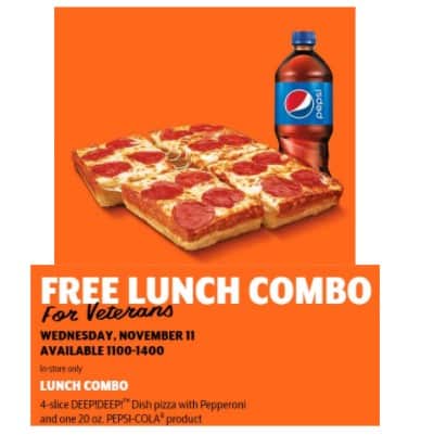 Free Lunch Combo At Little Caesars On Nov. 11th | MyFreeProductSamples.com