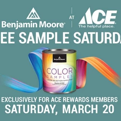 FREE Benjamin Moore Paint Sample At Ace Today