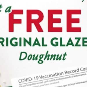 FREE Krispy Kreme Donut with COVID-19 Vaccine Card