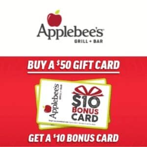 Buy a $50 gift card and get a $10 bonus card