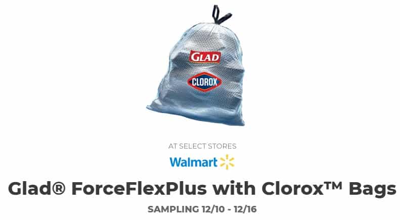 Freeosk: Free Glad ForceFlex Plus with Clorox Garbage Bags at Walmart
