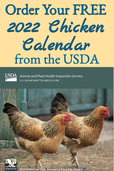 Free 2022 Defend the Flock Chicken Calendar