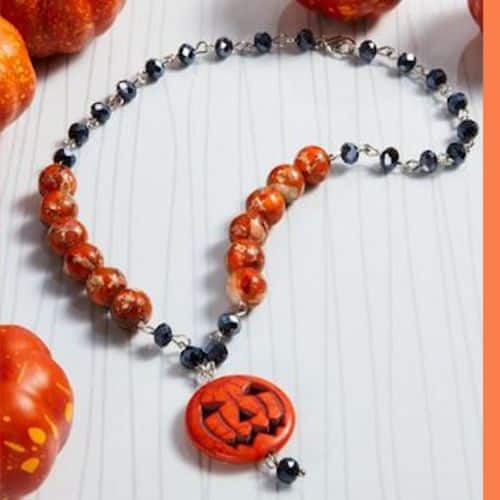 FREE Beaded Halloween Necklace Or Keychain Craft At Michaels ...