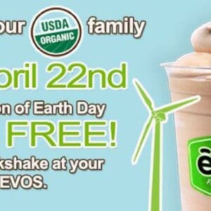 FREE Organic Milkshake at EVOS on April 22nd!