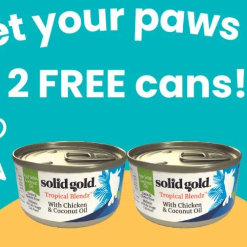 2 FREE Cans Of Solid Gold Cat Food