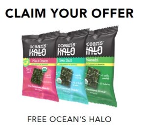 FREE Ocean's Halo Trayless Seaweed Snack!