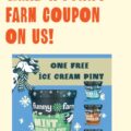 Free Pint of Funny Farm Ice Cream!