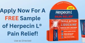FREE Sample of Herpecin L For Cold Sore Pain Relief!