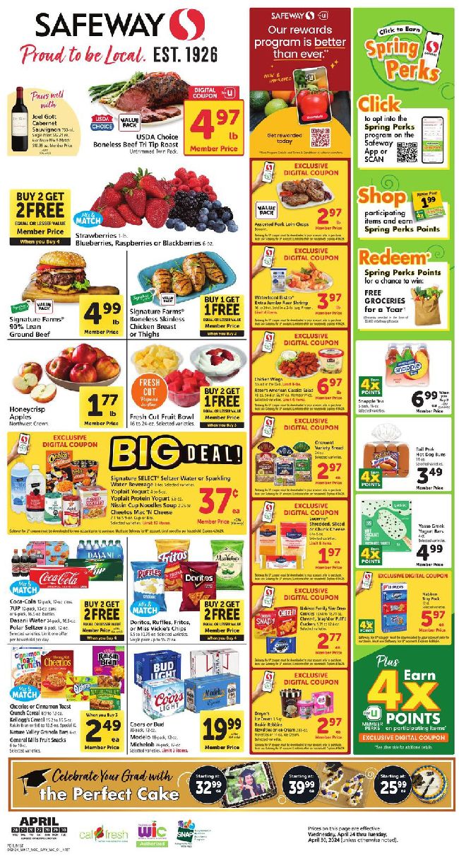 Safeway Weekly Ad Preview 24_April_24 Page 1