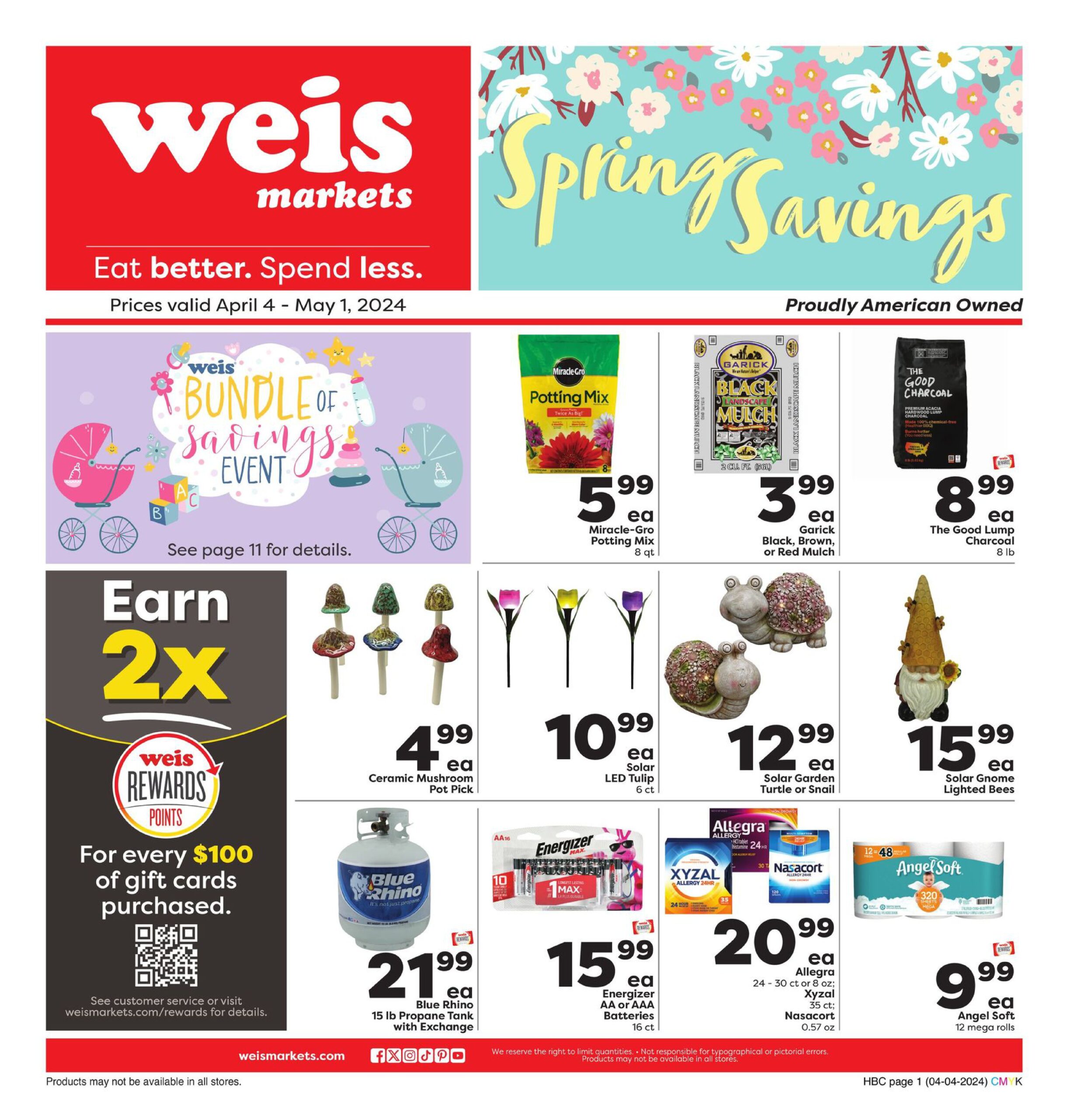 Weis Markets Monthly Ad Preview 4th April Page -01