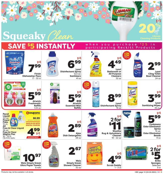 Weis Markets Monthly Ad Preview 4th April Page -10