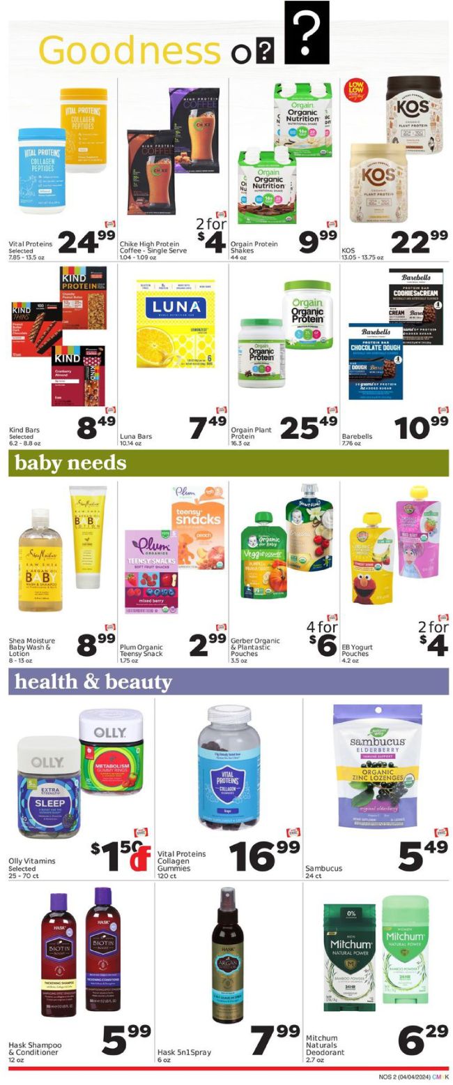 Weis Markets Natural & Organic Ad Preview 4th April Page -2