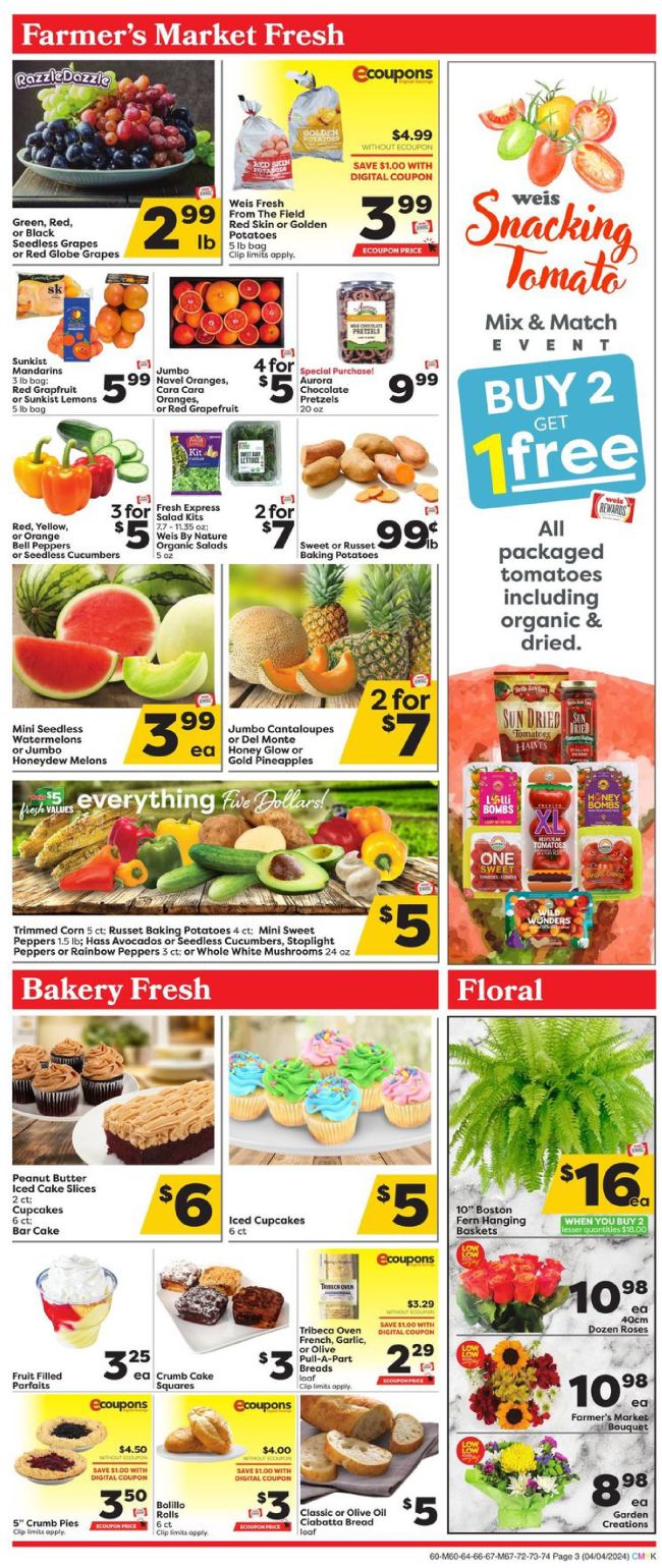 Weis Markets Weekly Ad Preview 4th April Page 4