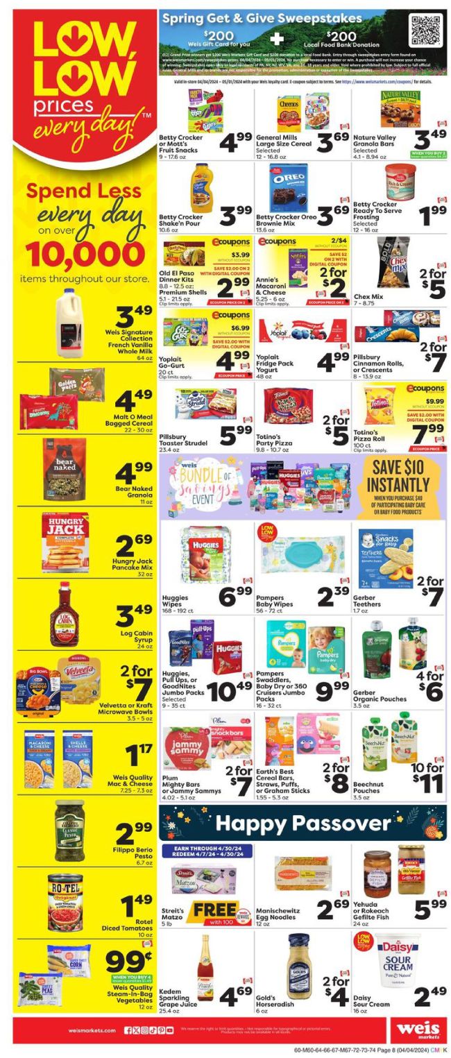 Weis Markets Weekly Ad Preview 4th April Page 9
