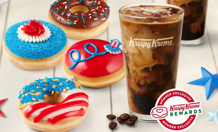 FREE Donut & Iced Coffee Every Week In July At Krispy Kreme!