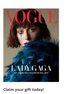 Vogue Magazine 10 Months Subscription - No Cost!
