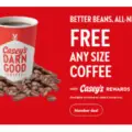 Free Any Size Coffee at Casey’s