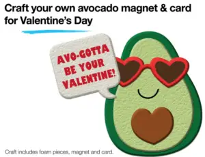 FREE Avocado Magnet & Card for Valentine's Day Craft Kit at JCPenney