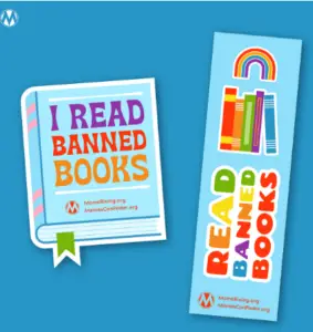 Free READ BANNED BOOKS Bookmark & Sticker