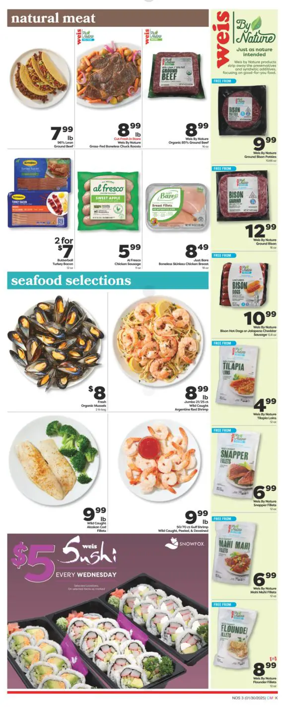 Weis Natural & Organic Ad Preview 30 Jan 25 Page 5 Weis Natural & Organic Ad Preview 30 Jan 25 Page 5