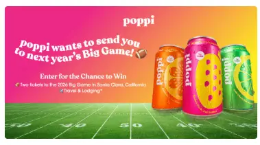 Poppi Big Game Sweepstakes