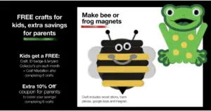 FREE Bee or Frog Magnets Craft Kit at JCPenney.