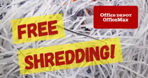 FREE 5 lbs Shredding at Office Depot OfficeMax.