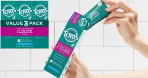 Tom’s of Maine Whitening Toothpaste 3-Pack ONLY $2.99 at Target (Reg $14).