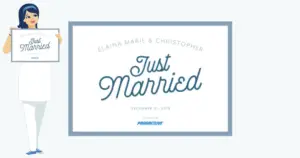 FREE Personalized Just Married Sign.