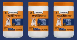 FREE 60 ct. ThunderBites Dog Calming Chews + FREE Shipping.