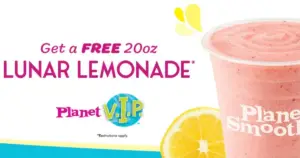 FREE Lunar Lemonade at Planet Smoothie - Today Only.