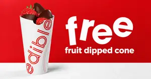 FREE Chocolate Dipped Fruit Cone at Edible.