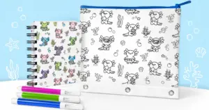 FREE Axolotl Pencil Pouch, Notebook & Markers Craft Kit at JCPenney