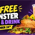 FREE Monster Taco & Drink at Jack in the Box - Today.