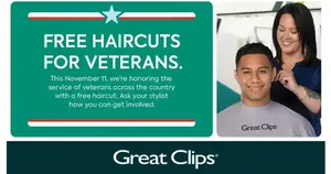 FREE Haircut for Veterans & Active Military at Great Clips.